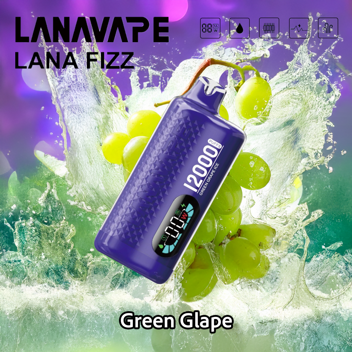 Lana Fizz 12K グレープアイス味 | BandVape