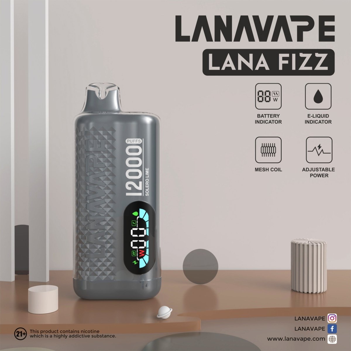 Lana Fizz 12K ライム味 - BandVape