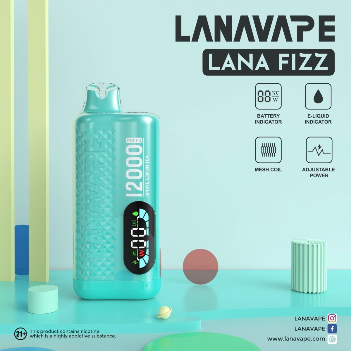 Lana Fizz 12K レモンティー味 - BandVape